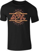 AC/DC Heren Tshirt -M- High Voltage Zwart