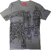 Death Heren Tshirt -XL- Large Logo Black Grijs