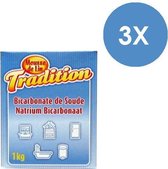 Mousse de Lin - Tradition - Bicarbonaat - Witmaker - 3 x 1kg - Voordeelverpakking