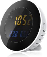 SolHouse ® - Co2 Meter Binnen - 3 in 1 Monitor - PPM - Hygrometer - Luchtkwaliteitsmeter - Melder met Alarmfunctie - Draagbaar - Co2 meter Horeca - Co2 meter voor luchtkwaliteit -