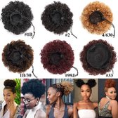 Afro Hairbun Haarstuk kleur 4/613 blond  ponytail 70gram dik&vol