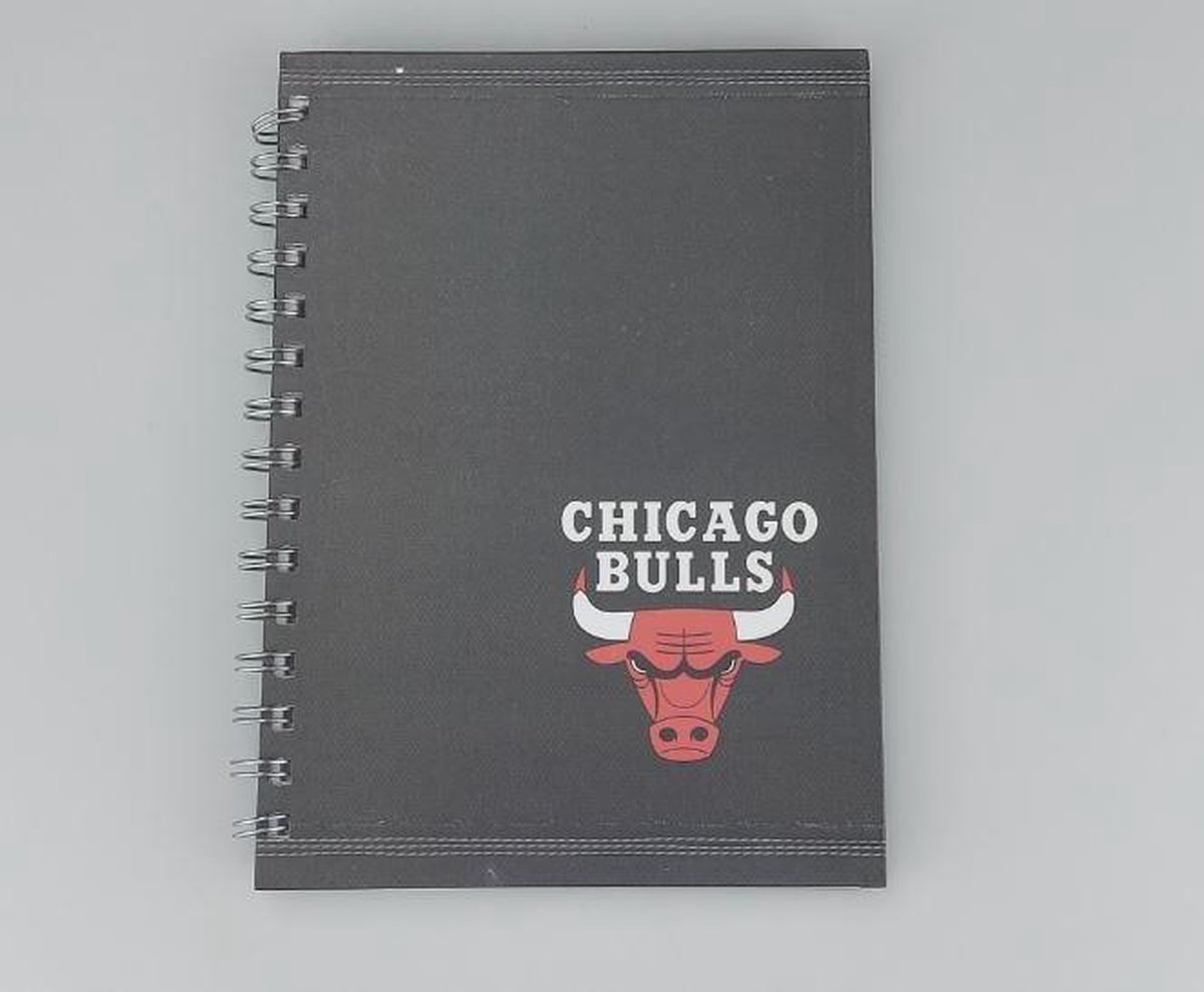 Cahier Chicago Bulls A5 - Zwart / Rouge - Doublé - Set de 2 | bol.com