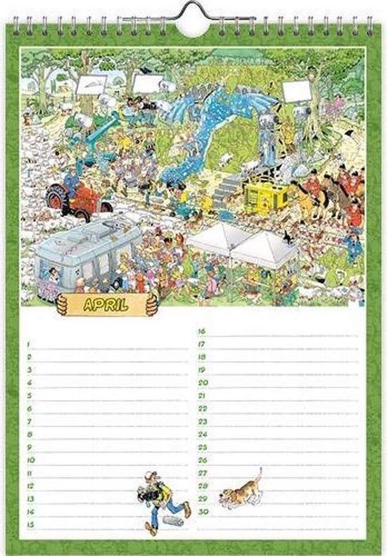 Jan van Haasteren Verjaardagskalender (formaat A4) - Kalenderwereld