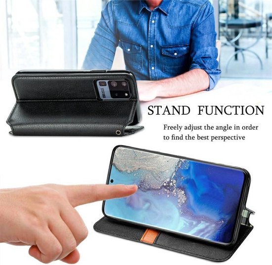 AA Commerce Telefoonhoesje - Book Case - Geschikt Voor Samsung Galaxy S20 Ultra - Zwart - AA Commerce