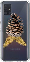 Casetastic Samsung Galaxy A51 (2020) Hoesje - Softcover Hoesje met Design - Pinecone Print