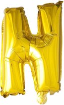ballon letter N 32 inch , 80 cm goud of zilverkleurig