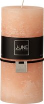 J-Line Cilinderkaars Stompkaars  Peach L Set van 12 Stuks