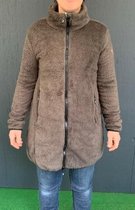 Nordberg fleece vest EVY long army/bruin - maat M