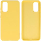 Hoesje Geschikt voor Samsung Galaxy S20 - Backcover Telefoonhoesje - Geel