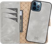 Bouletta - iPhone 12 Pro Max - Uitneembare leer hoesje - Future Grey