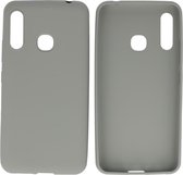 Bestcases Color Telefoonhoesje - Backcover Hoesje - Siliconen Case Back Cover voor Samsung Galaxy A70e - Grijs