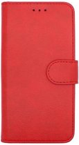 Luxe hoge kwaliteit PU leren bookcase voor Apple iPhone 12 mini (5.4 inch) - PU Leren Portemonnee Hoesje - PU Leather Wallet Case - Book Case - Flip Cover - Klap Hoes - Rood