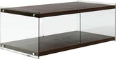 MLK - Tv-meubel - Bruin - Glas- MDF - ca. 120cm (L) x 60cm (B) x 45cm (H)