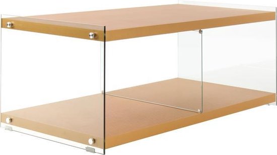 MLK - Tv-meubel - Goud - Glas- MDF - ca. 120cm (L) x 60cm (B) x 45cm (H)