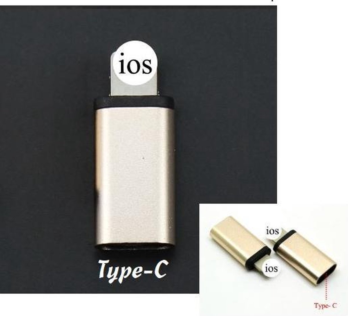 Vrouwelijke type-c naar iphone mannelijke adapter Voor iphone  Type-C Om 8pin