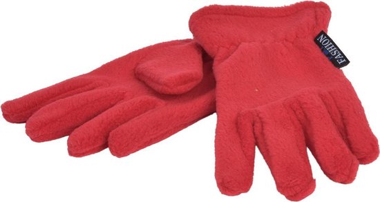P&T Handschoenen Kinderen - Fleece - Rood - 3-4j