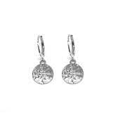 Star coin earrings - Zilver