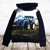 S&C Hoodie met blauwe trekker - 146/152