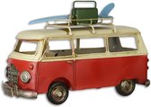 Rode Hanomag Surf bus - Beeld - Tinnen model - 17,7 cm hoog