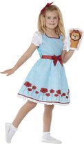 Smiffy's - Wizard Of Oz Kostuum - Luxe Engels Boerenmeisje Kostuum - Blauw, Rood - Small - Carnavalskleding - Verkleedkleding