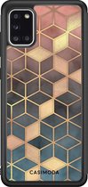 Samsung A31 hoesje - Cubes art | Samsung Galaxy A31 case | Hardcase backcover zwart