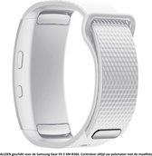 Wit bandje voor Samsung Gear Fit 2 SM-R360 & Fit2 Pro SM-R365 - horlogeband - polsband - strap - siliconen - rubber - white – Maat: zie maatfoto