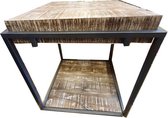 Industriële tafel van Mangohout - Bijzettafel - Tafel - Industrieel - Mangohout - Landelijk - 52 cm hoog