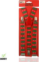 3BMT - Kerst bretels - 3 clips - rendieren - groen rood