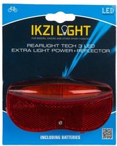 achterlicht led batterij 5 lumen 11,5 cm zwart/rood