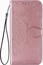 Bloem mandala roze agenda book case hoesje Samsung Galaxy S20 FE (Fan Edition)