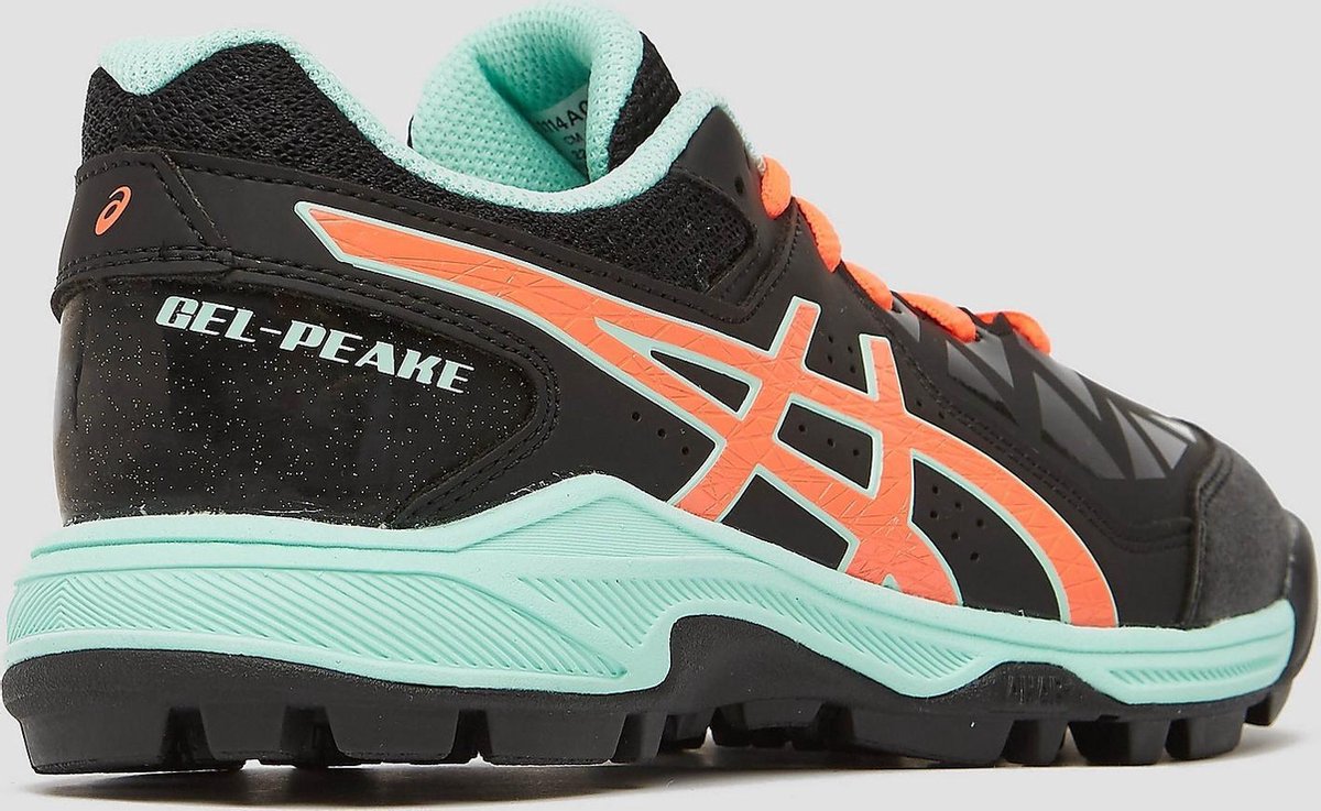 Asics Gel-Peake Hockeyschoenen Kinderen - Zwart/Oranje - Maat 35 | bol