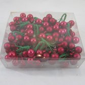 kerststekers, mini kerstballen mat en glans, volle doos van: 18 x 15 x 7 cm, glas