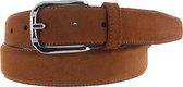 Bradbury - Stijlvolle suède damesriem - Cognac - 80 cm