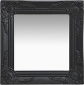 Wandspiegel 40x40 barok (incl LW 3d klok) - spiegel