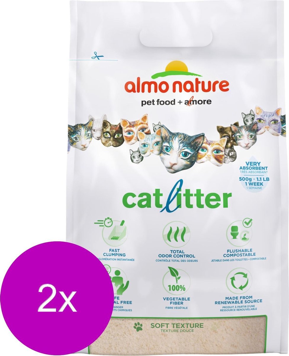 Almo Nature Catlitter - Litière pour chat - 2 x 4,54 kg | bol.com