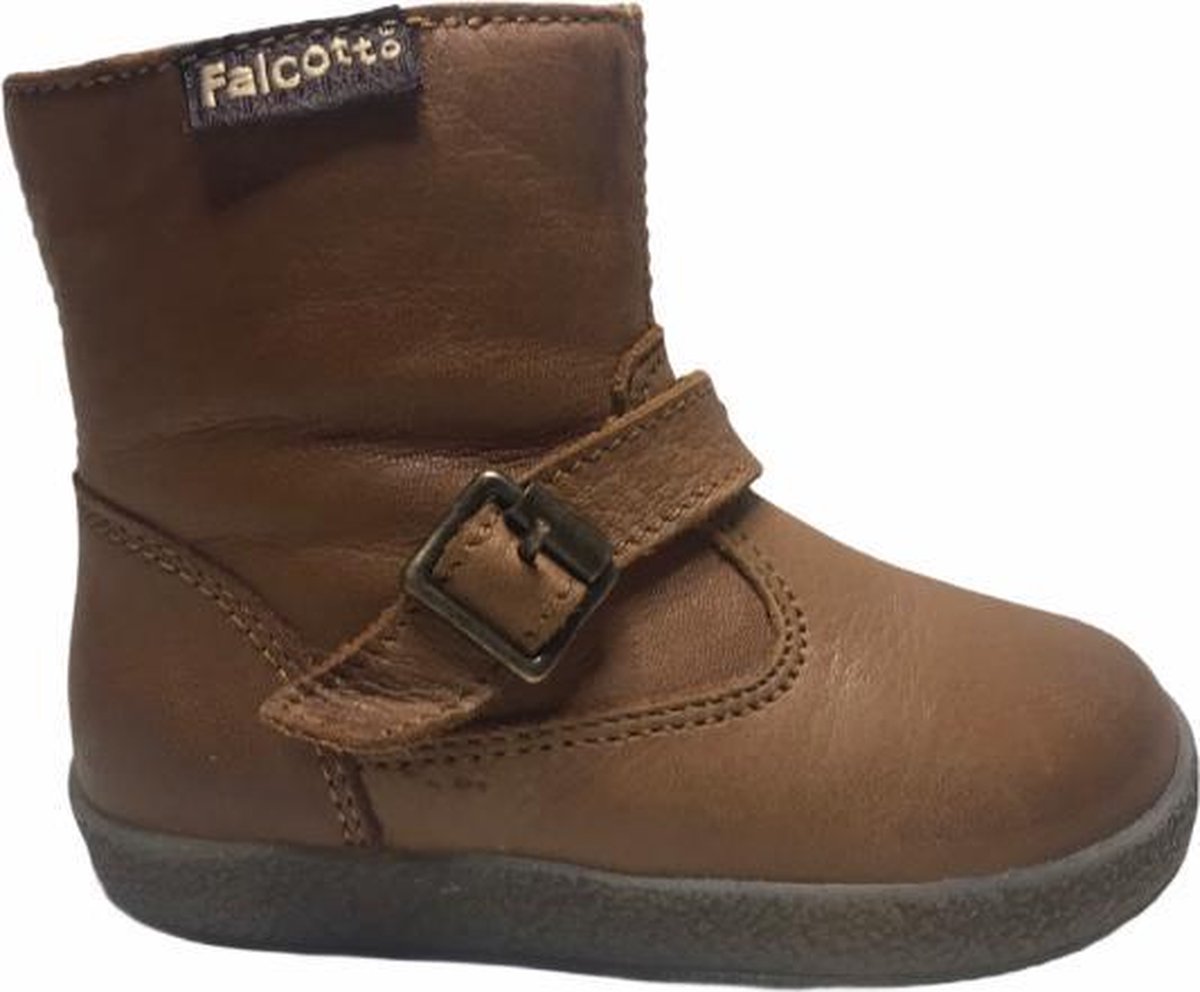 Falcotto gespje rits warme laarsje 1213 cognac