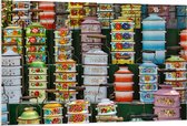 Forex - Gekleurde Bakjes  - 120x80cm Foto op Forex