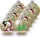 Kerstbal Mickey Mouse Happy smiles Gouden 10 Stuks Plastic (Ø 6 cm)