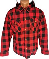 Veste de moto Lumberjack Rouge avec protection (amovible). Taille M.