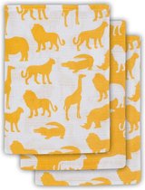 Jollein Washandjes Hydrofiel Safari - Ocher - 3 Stuks