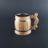 Bierpullen van hout 0,6 liter, Beieren  - 4 stuks