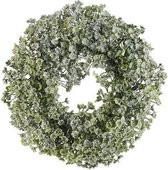 KERSTKRANS | KERSTDECORATIE | HONEY | MET SNEEUWEFFECT | GROEN | 20CM BREED