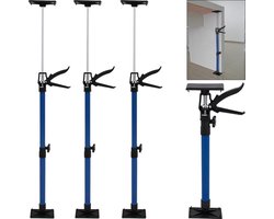 Deuba Plafondsteunen - 3 Stuks Staal 50-115cm - Blauw