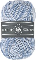 Durable Cosy fine faded Blue grey (289) - acryl en katoen garen tie-dye - 5 bollen van 50 gram