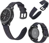 Fungus - Smartwatch bandje - Geschikt voor Samsung Galaxy Watch 6 (incl. Classic), Watch 5 (incl. Pro), Watch 4, Watch 3 41mm, Active 2 - Horloge 20mm - PU leer - Gaatjes - Blauw