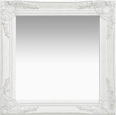 Wandspiegel 50x50 barok (incl LW 3d klok) - spiegel