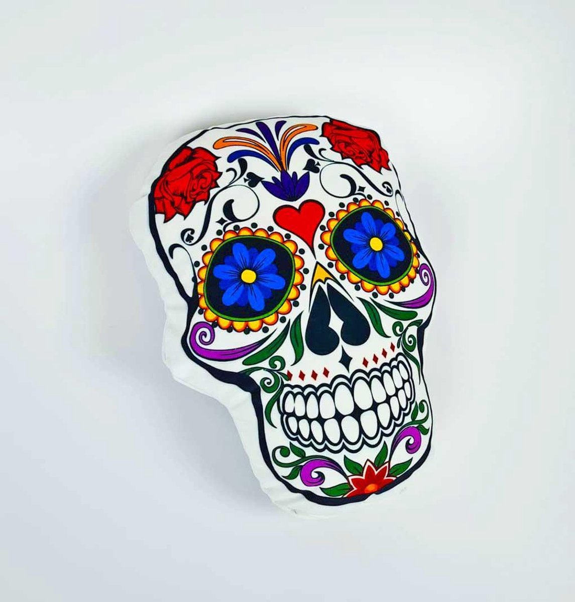 Kleurplaat Mexicaanse Doodskop - Día de los Muertos om te printen