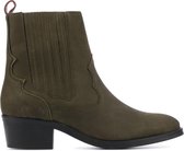 HABOOB Vrouwen Leren     Cowboy Laarzen  / Western Boots 6731 nub - Taupe - Maat 37