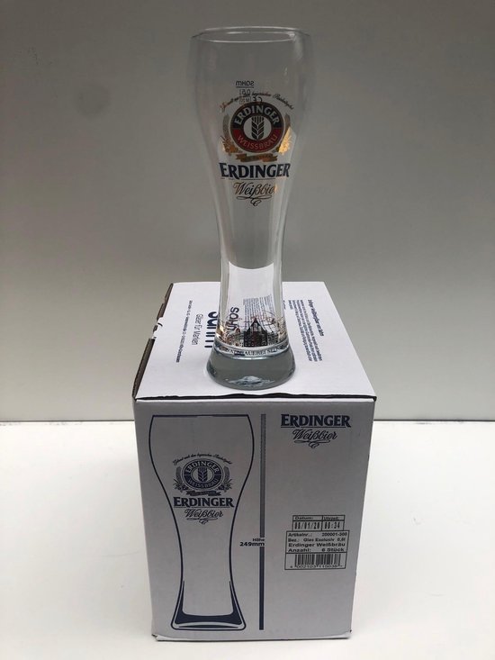 nieuws verticaal Automatisch Erdinger Bierglas - 50cl - Origineel glas van de brouwerij - Nieuw | bol.com