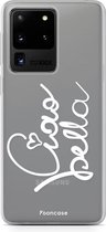 Fooncase Hoesje Geschikt voor Samsung Galaxy S20 Ultra - Shockproof Case - Back Cover / Soft Case - Ciao Bella!